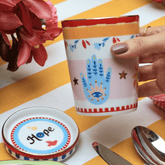 Porcelain Cup with Saucer/Lid - Hand - Mamma Mia - Baci Milano